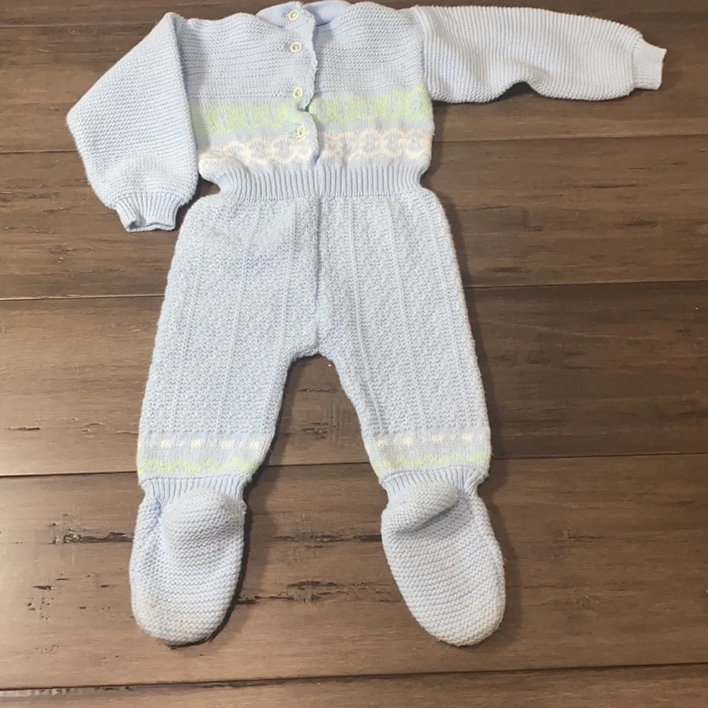 5 for $25 Vintage knitted baby onepiece‎ outfit
